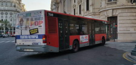 publicidad autobuses Valencia, recuerdo publicitario, Bus Trasera Integral, publicidad exterior