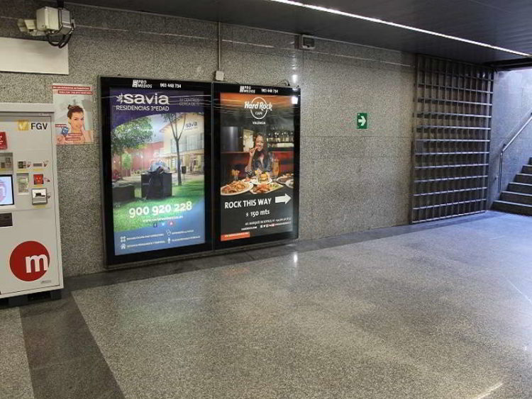 mupis publicitarios, publicidad en el metro