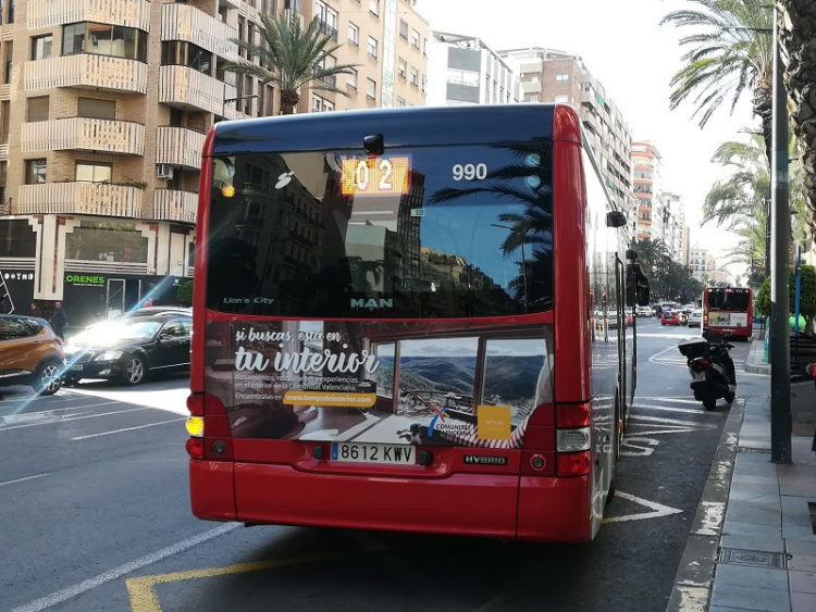 publicidad en autobuses Alicante