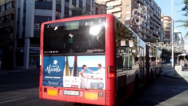 Publicidad en autobuses Alicante